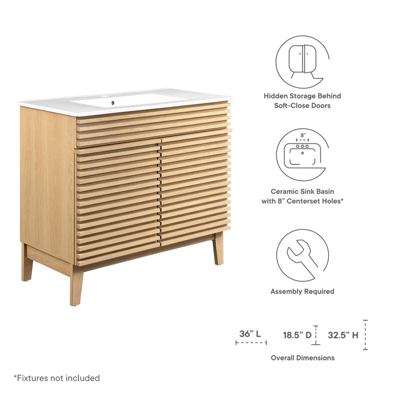 Winston Porter Render 36" Bathroom Vanity & Reviews | Wayfair